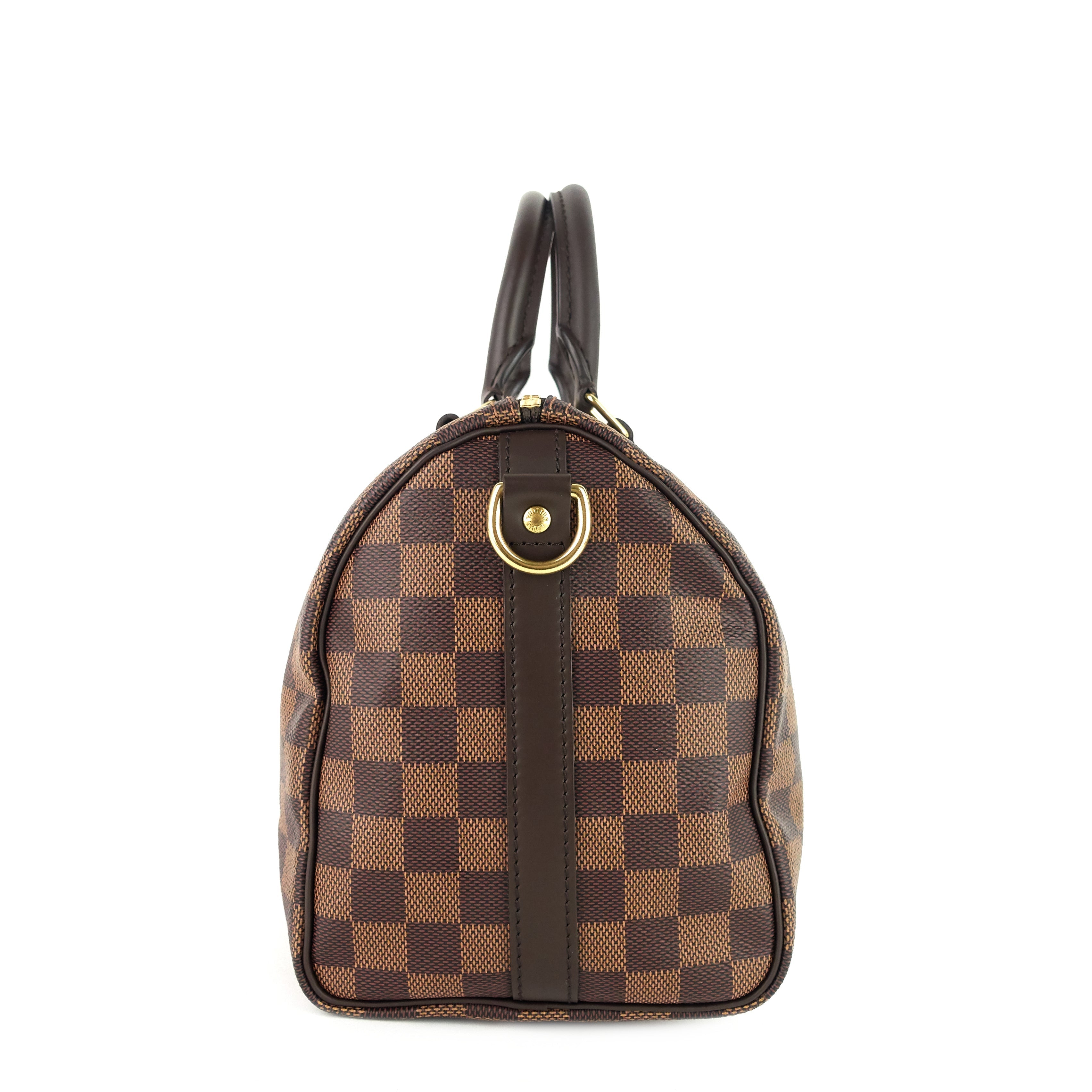 Louis Vuitto Speedy 25 BandouliÃ¨re Damier Ebene Canvas Bag