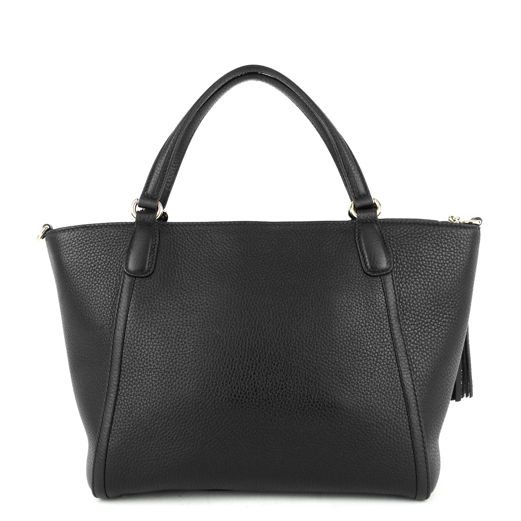Gucci Soho Pebbled Leather Small Top Handle Tote Bag
