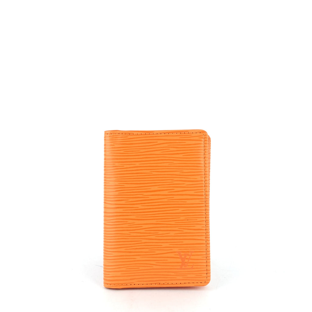 Louis Vuitto Orange Epi Leather Card Holder