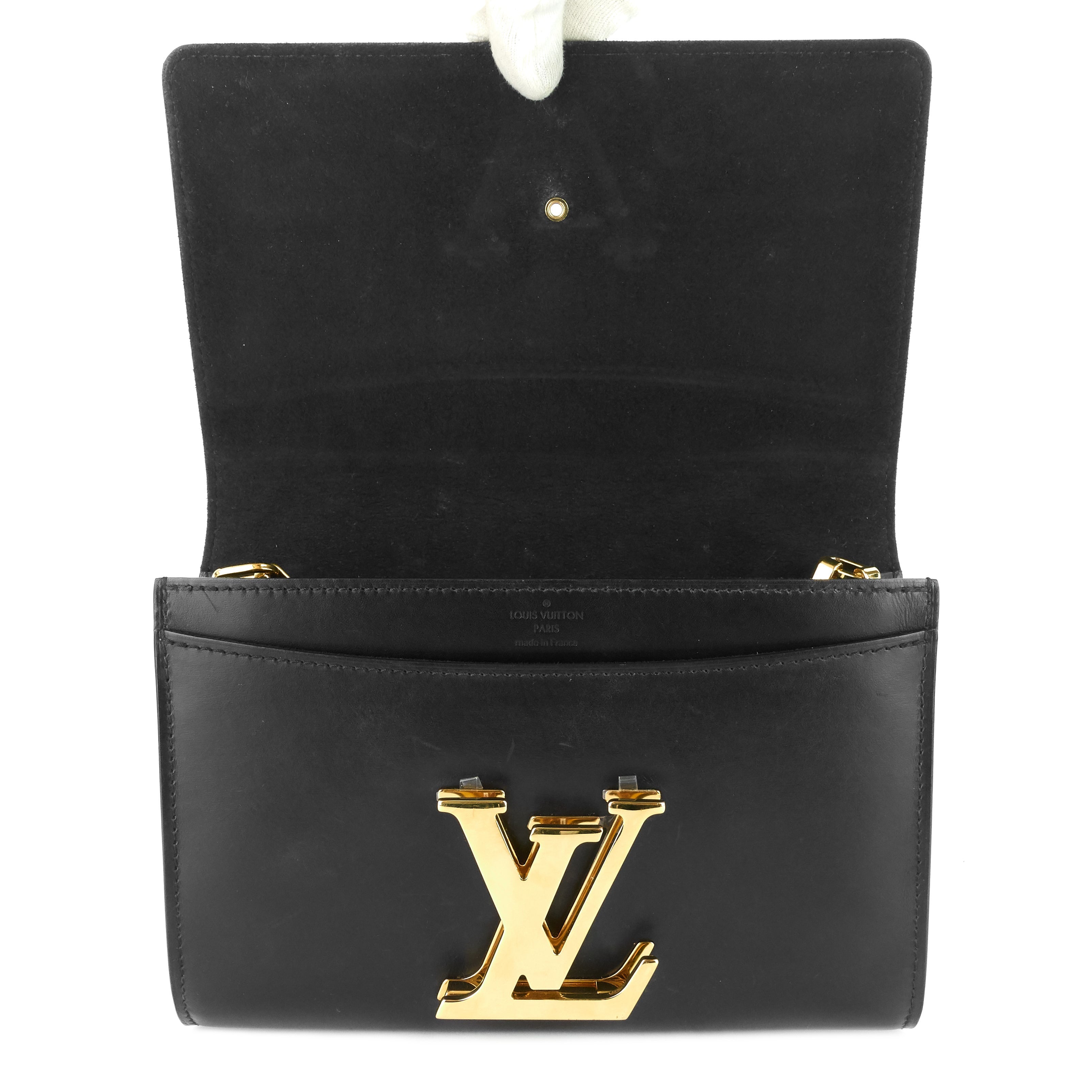 Louis Vuitto Louise GM Chain Calfskin Leather Bag