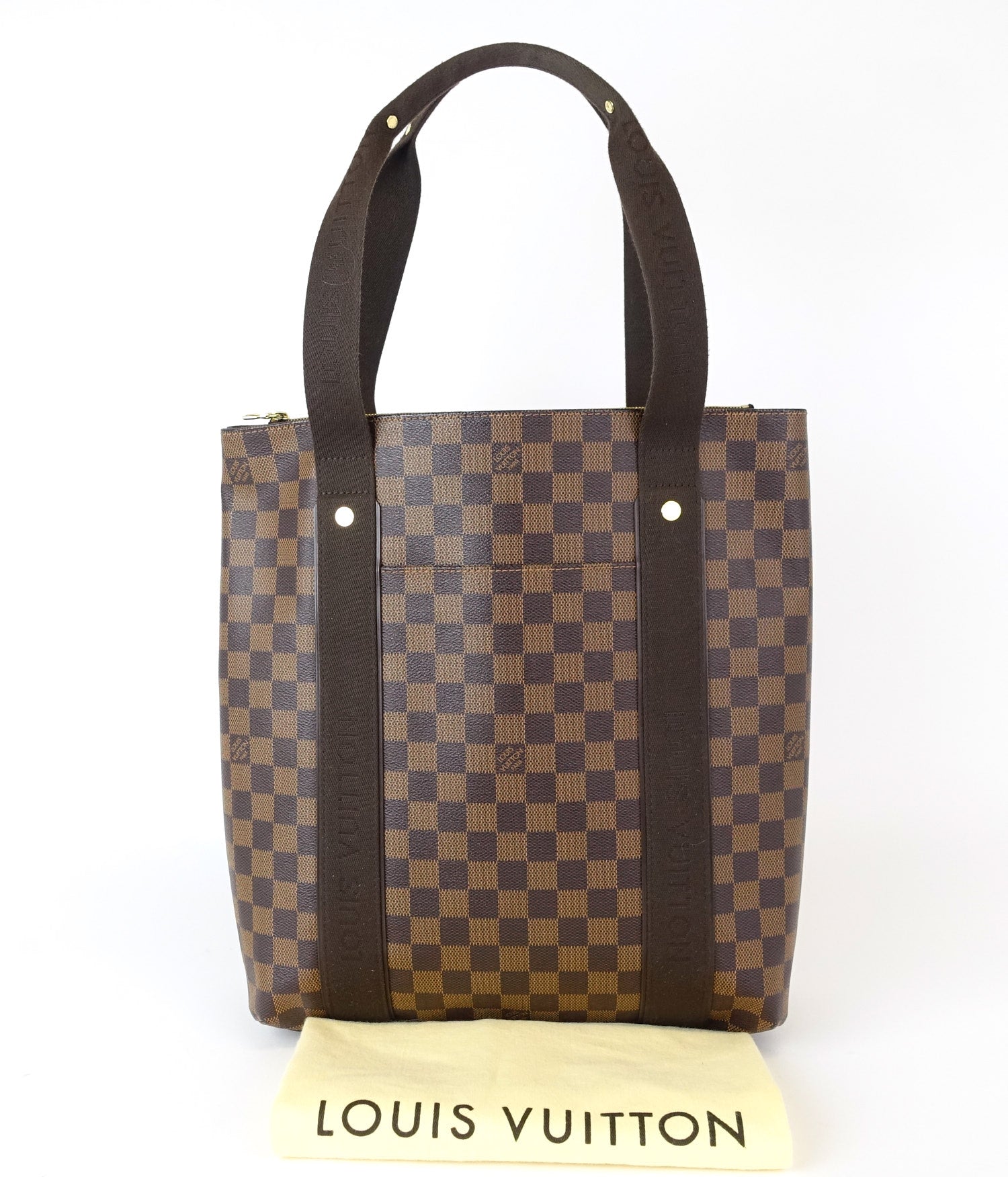 Louis Vuitto Cabas Beaubourg Damier Ebene Canvas Tote Bag