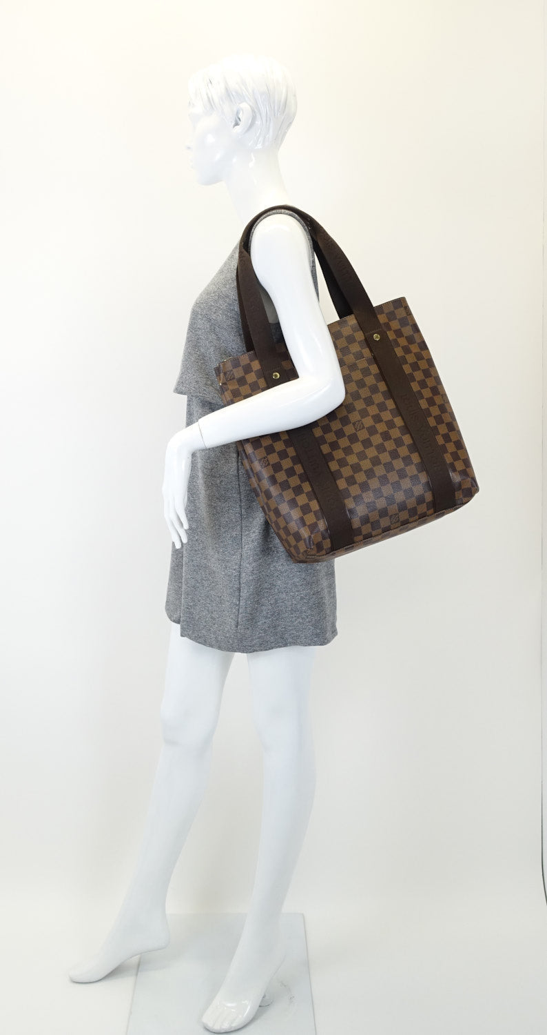 Louis Vuitto Cabas Beaubourg Damier Ebene Canvas Tote Bag