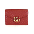Gucci Marmont Matelasse Chevron Leather Wallet on Chain