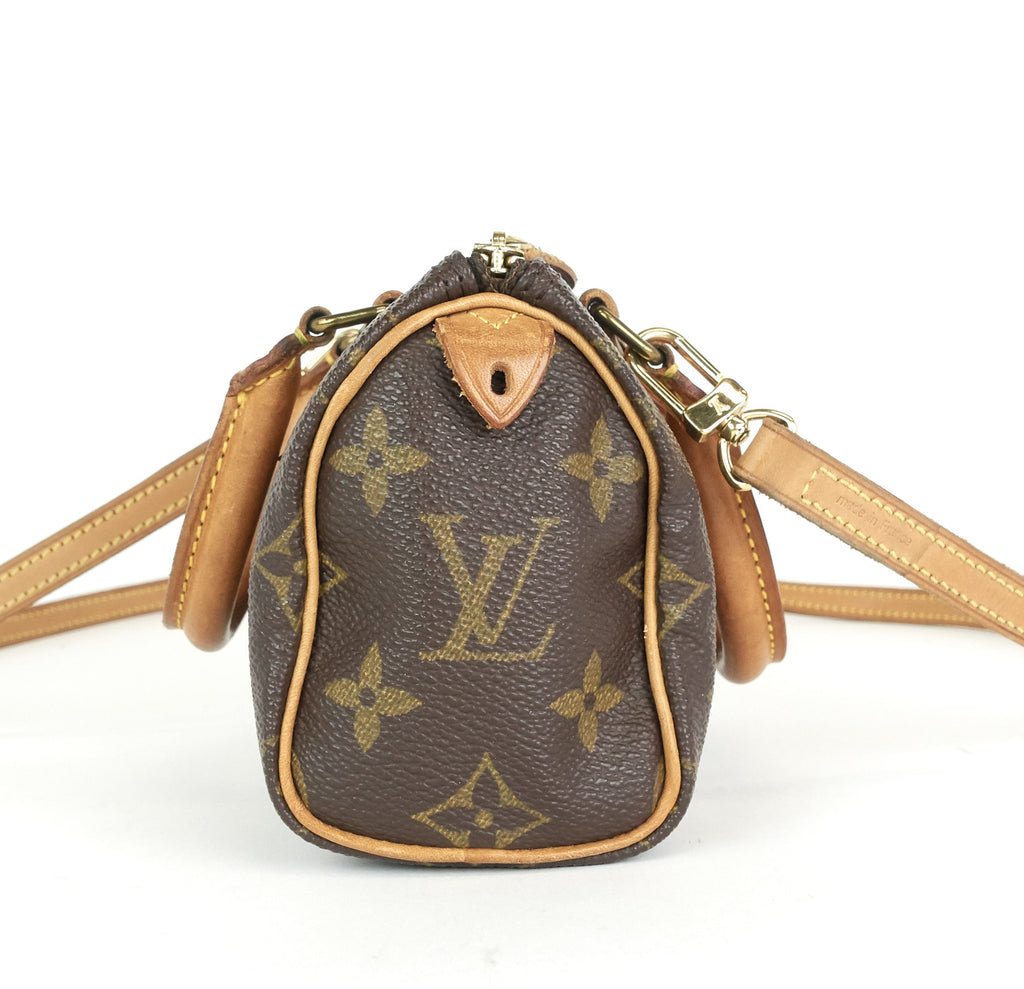 Louis Vuitto Mini Speedy Sac HL Monogram Canvas Handbag with Strap