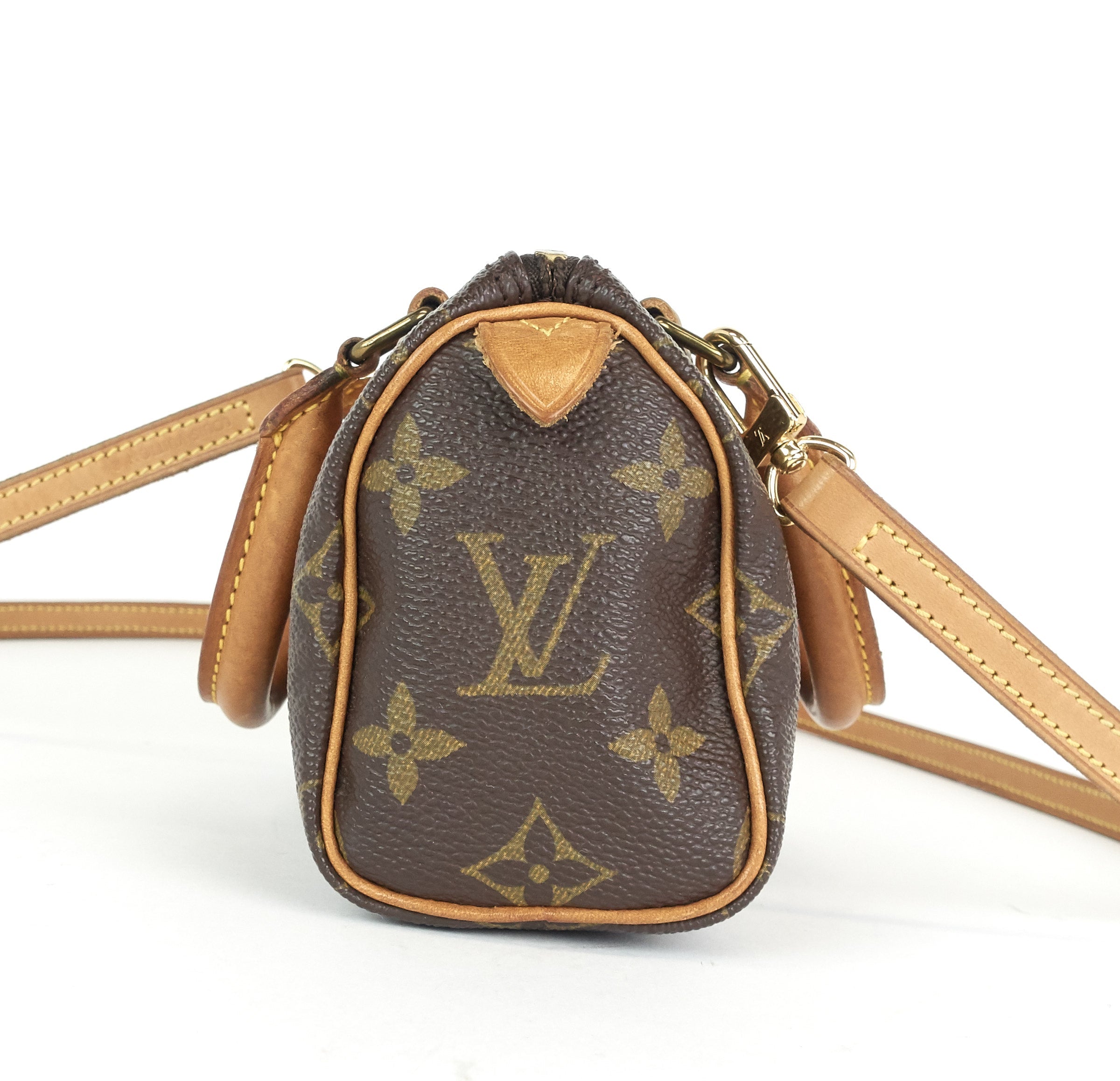 Louis Vuitto Mini Speedy Sac HL Monogram Canvas Handbag with Strap