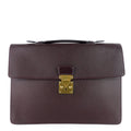 Louis Vuitto Serviette Kourad Taiga Leather Briefcase Bag
