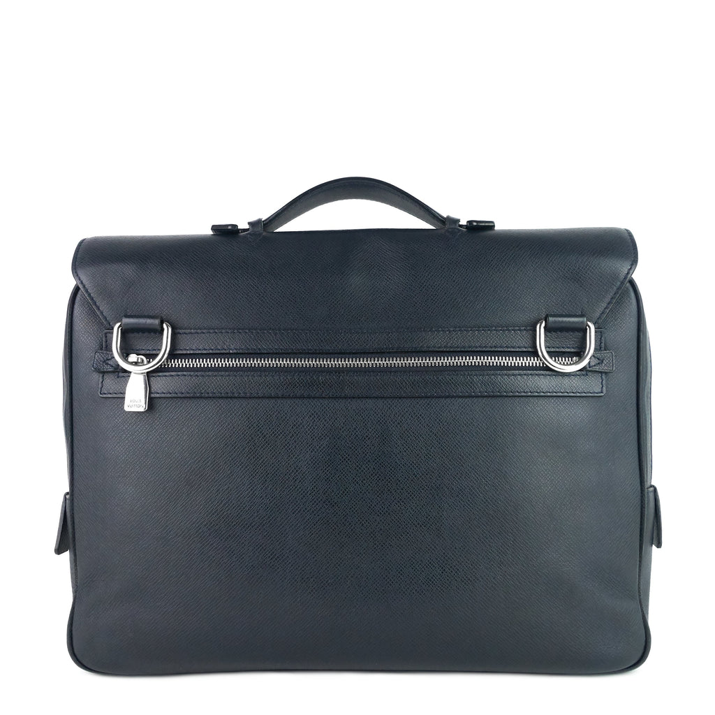 Louis Vuitto Vassili PM Taiga Leather Briefcase Bag
