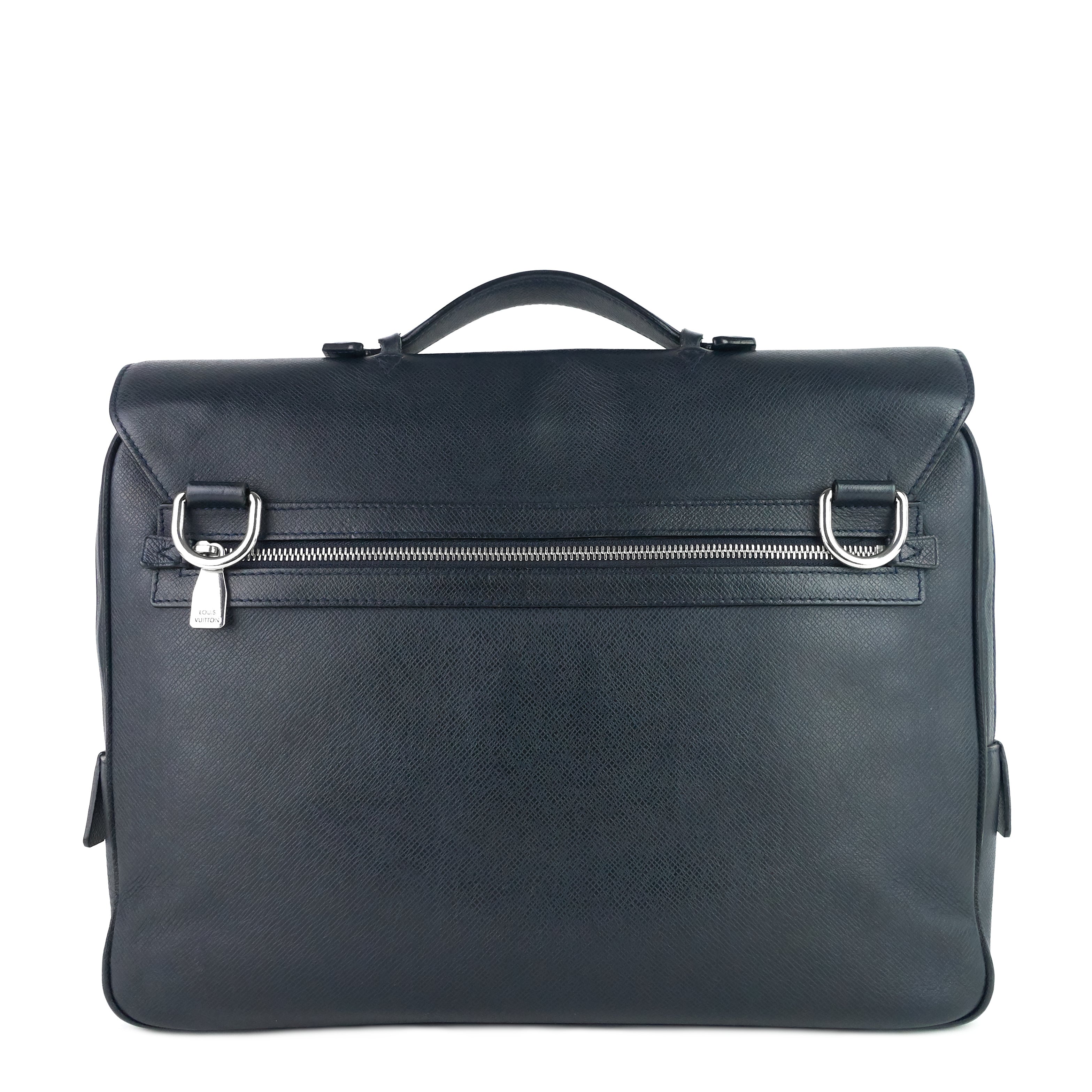 Louis Vuitto Vassili PM Taiga Leather Briefcase Bag