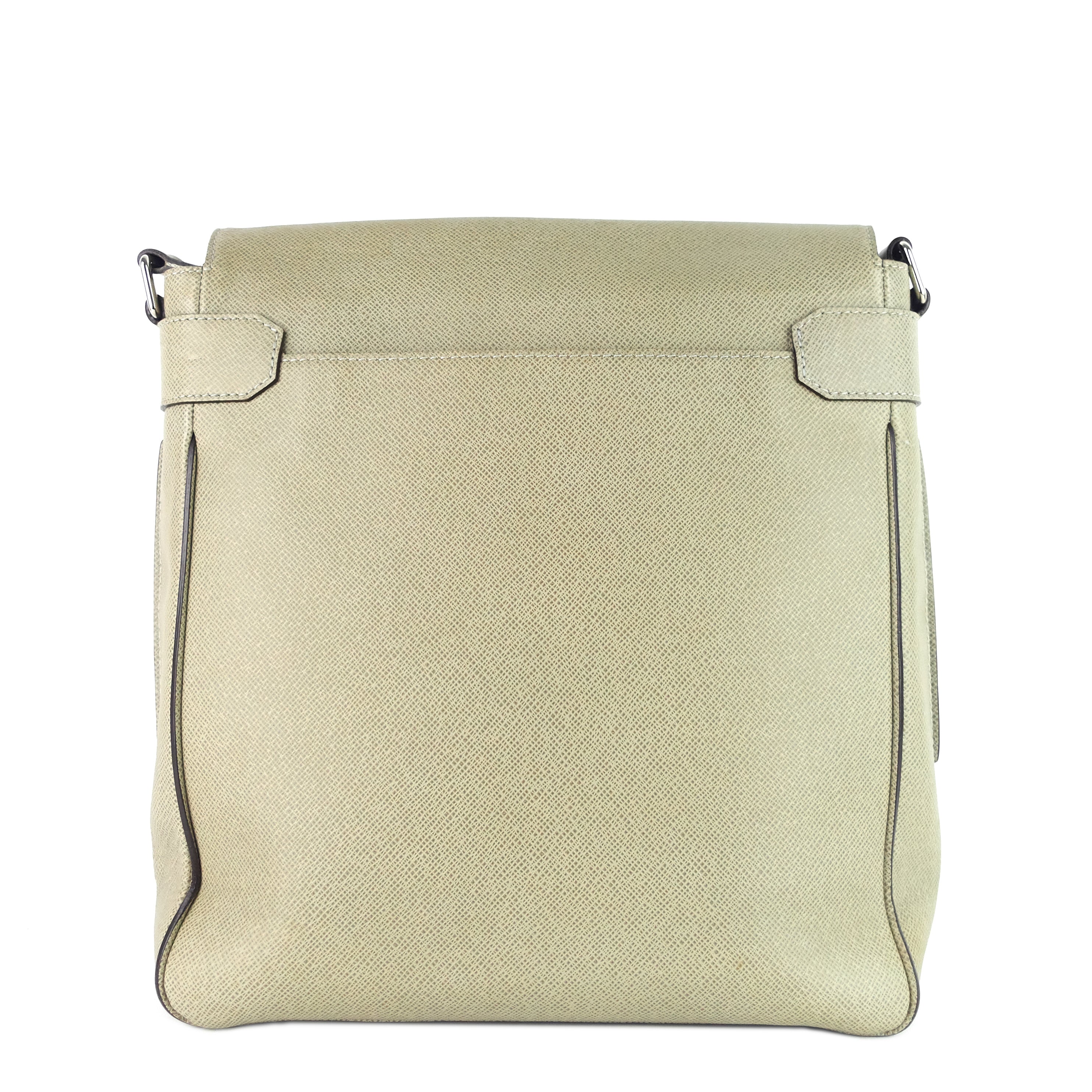 Louis Vuitto Milo Taiga Leather Messenger Bag