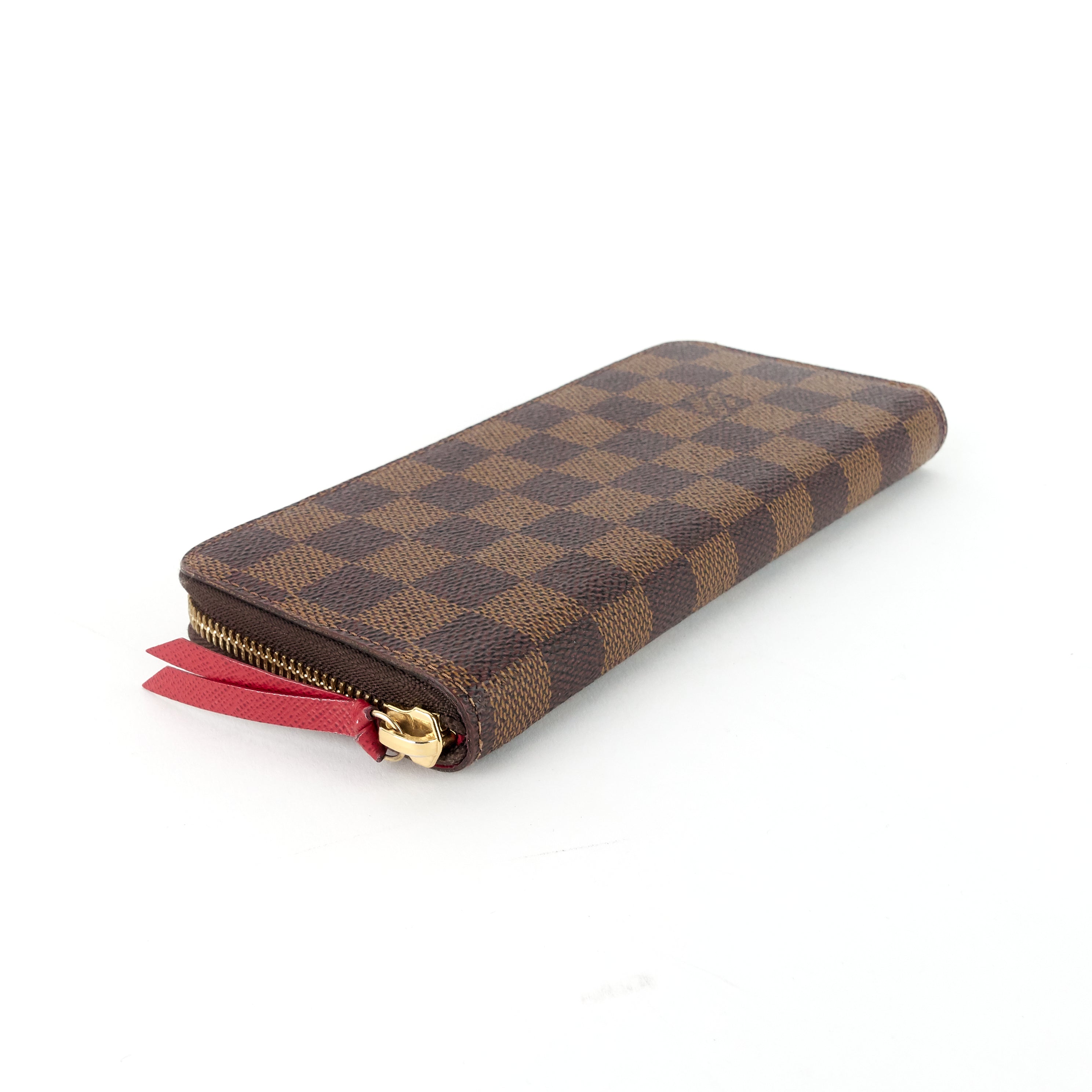 Louis Vuitto ClÃ©mence Damier Ebene Canvas Wallet