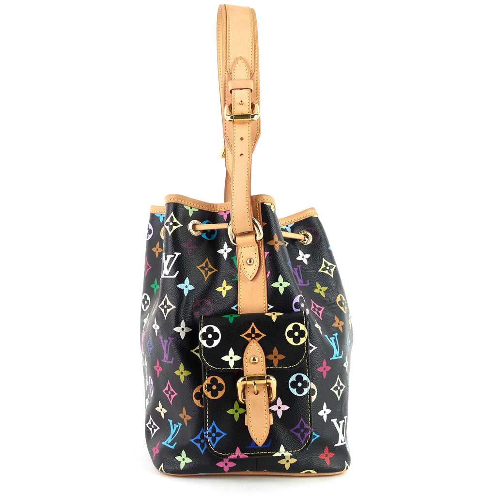 Louis Vuitto Petit NoÃ© Monogram Multicolore Canvas Bag