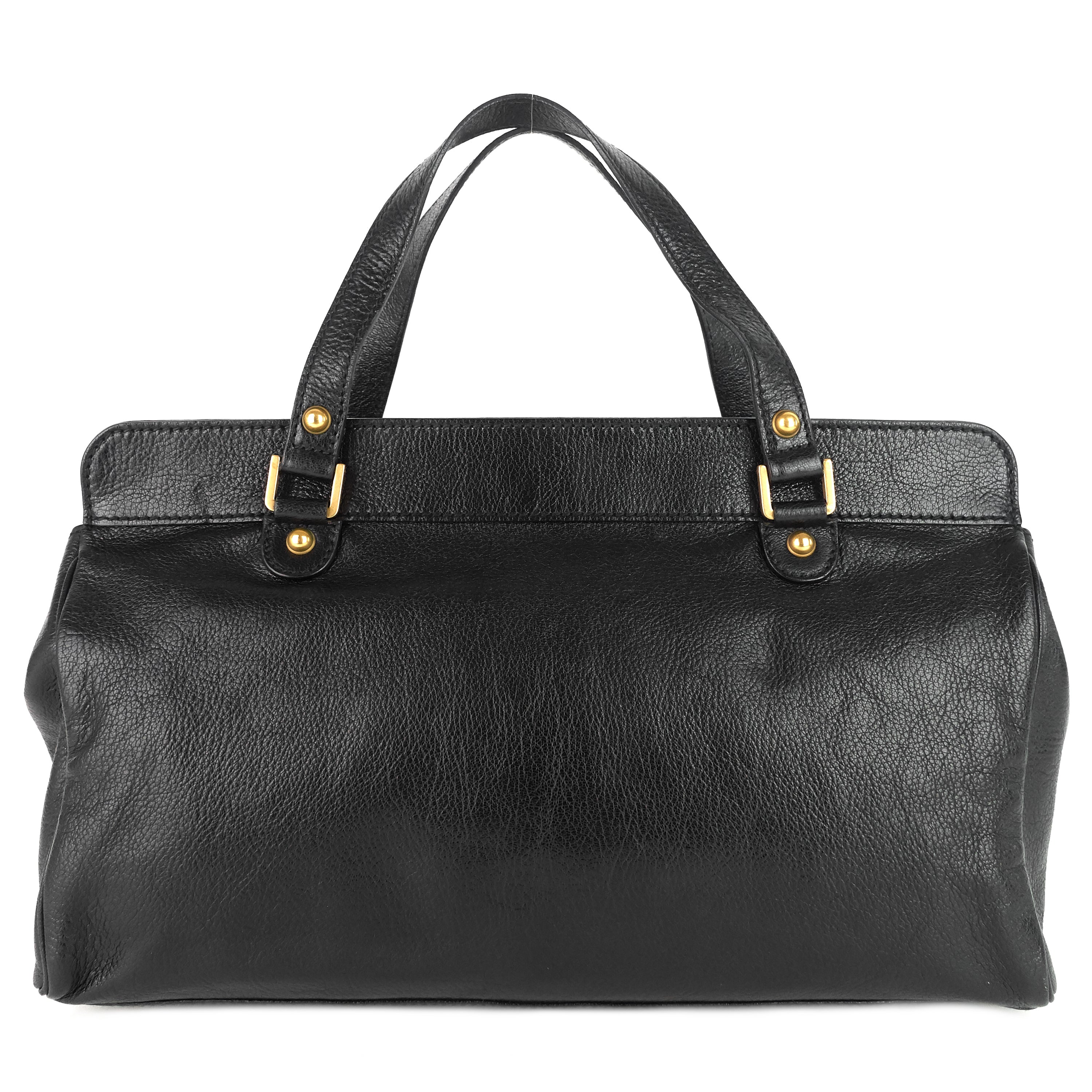 Blondie Leather Monogram Logo Handbag