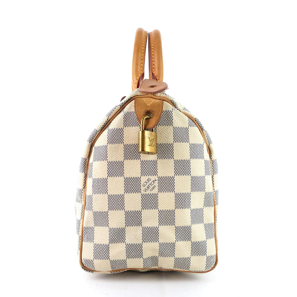 Louis Vuitto Speedy 25 Damier Azur Canvas Bag