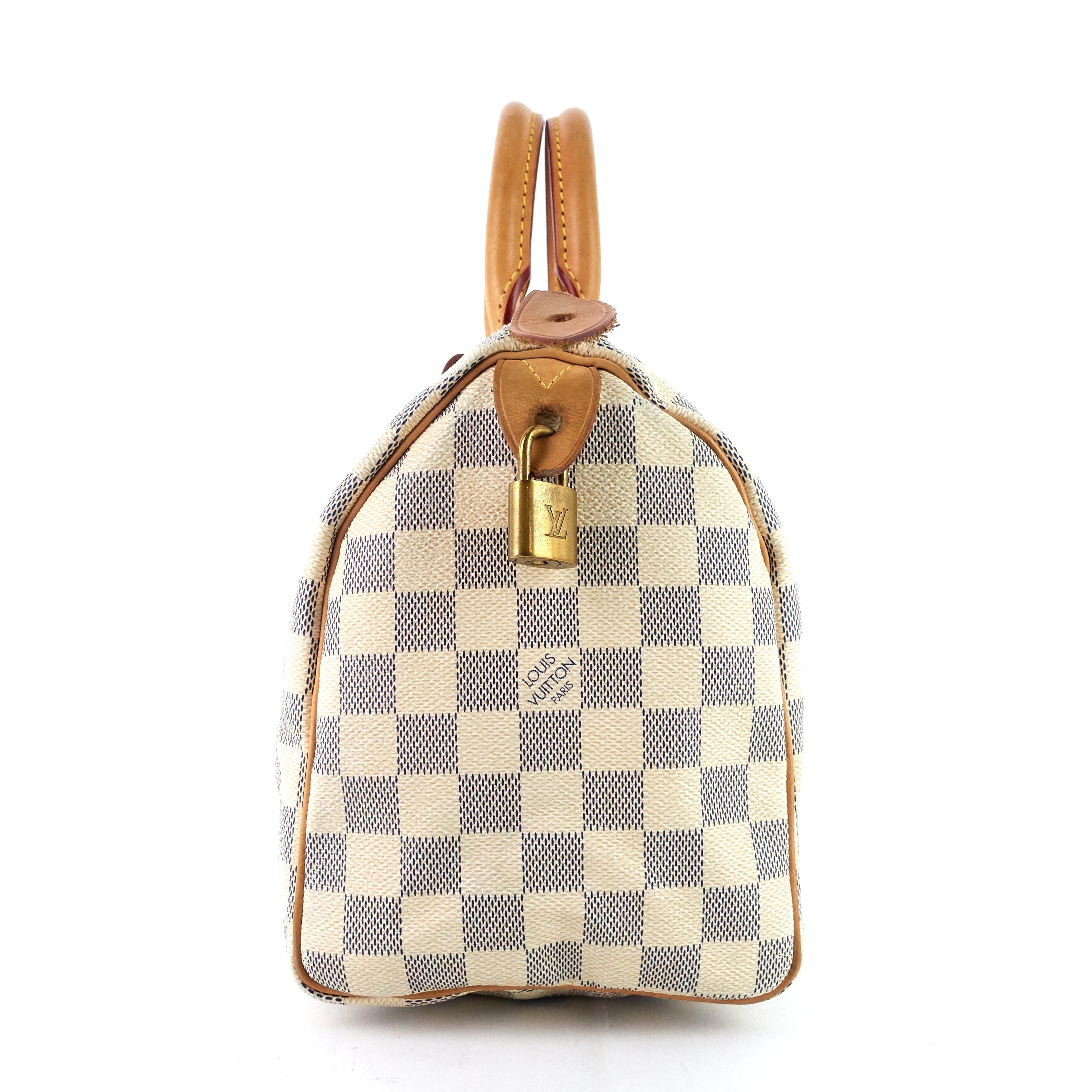 Louis Vuitto Speedy 25 Damier Azur Canvas Bag
