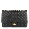 Chanel Double Flap Quilted Caviar Leather Bag