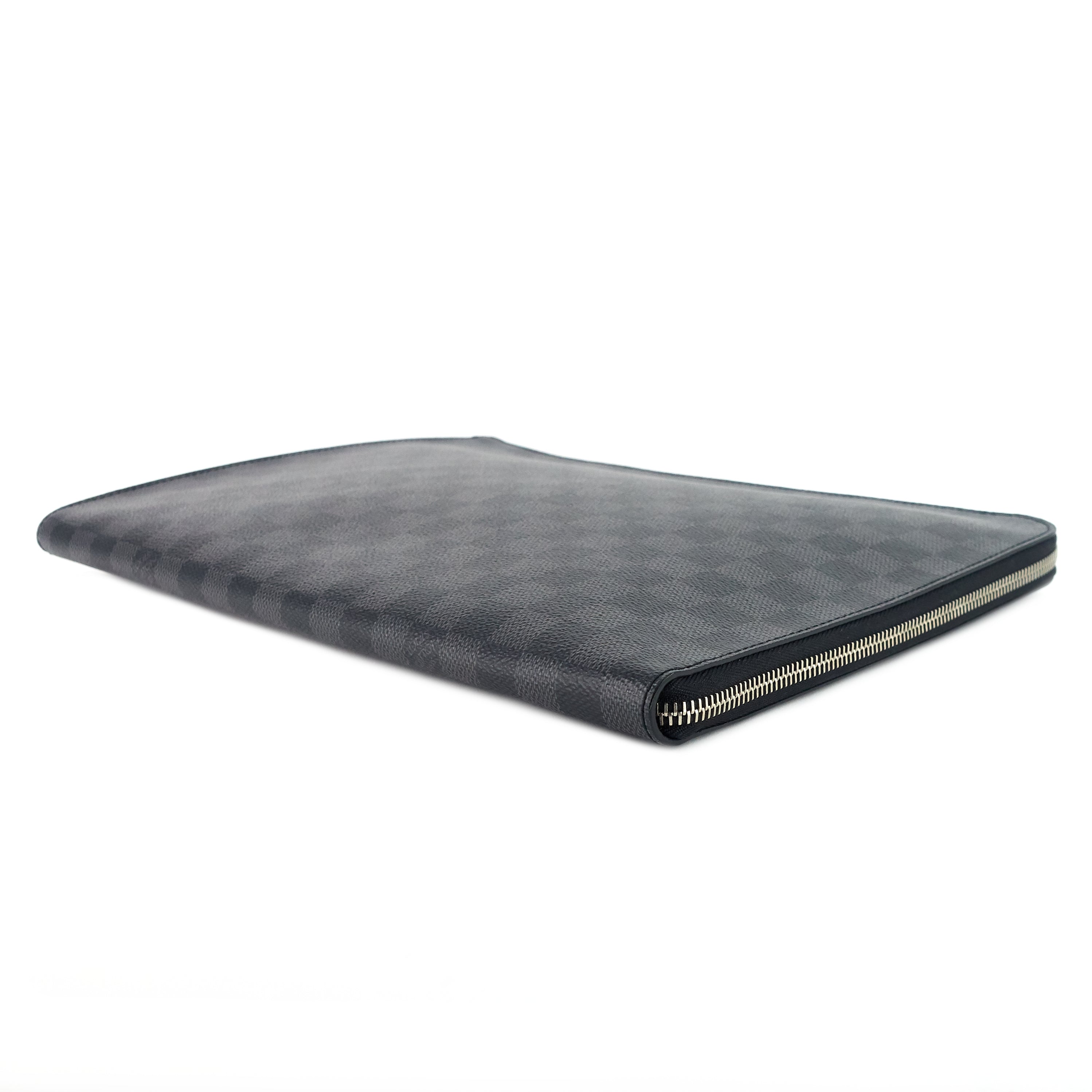 Louis Vuitto Pochette Jour GM Zip Around Damier Graphite Canvas Bag