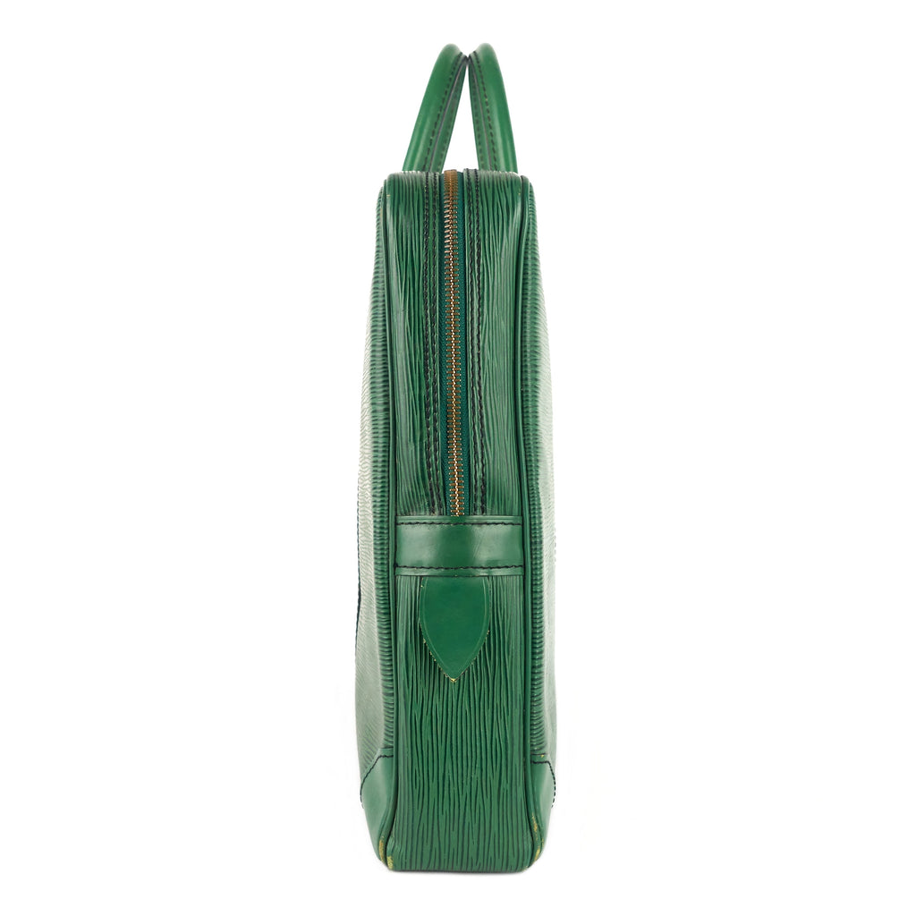 Louis Vuitto Porte-Documents Voyage Green Epi Leather Briefcase Bag
