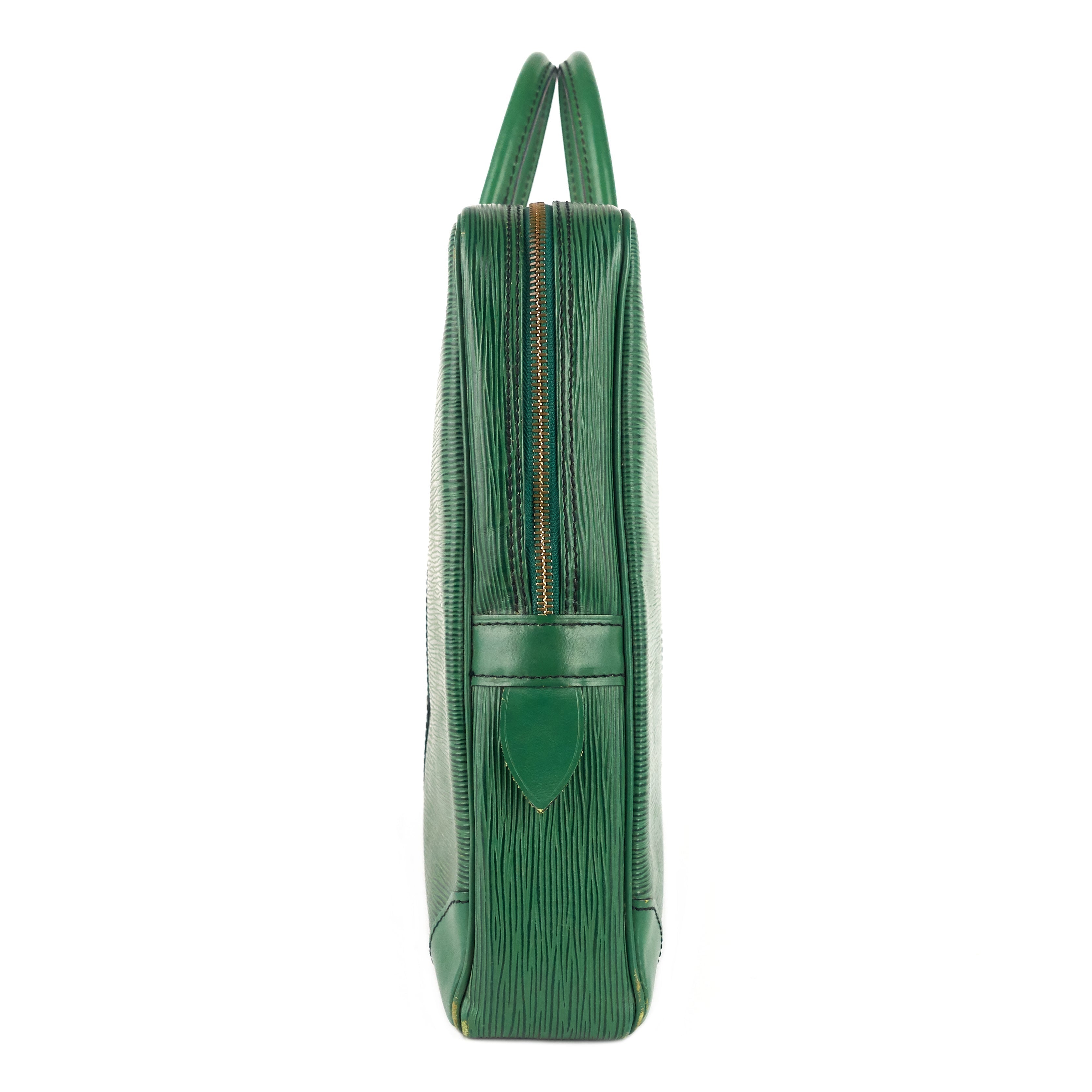 Louis Vuitto Porte-Documents Voyage Green Epi Leather Briefcase Bag