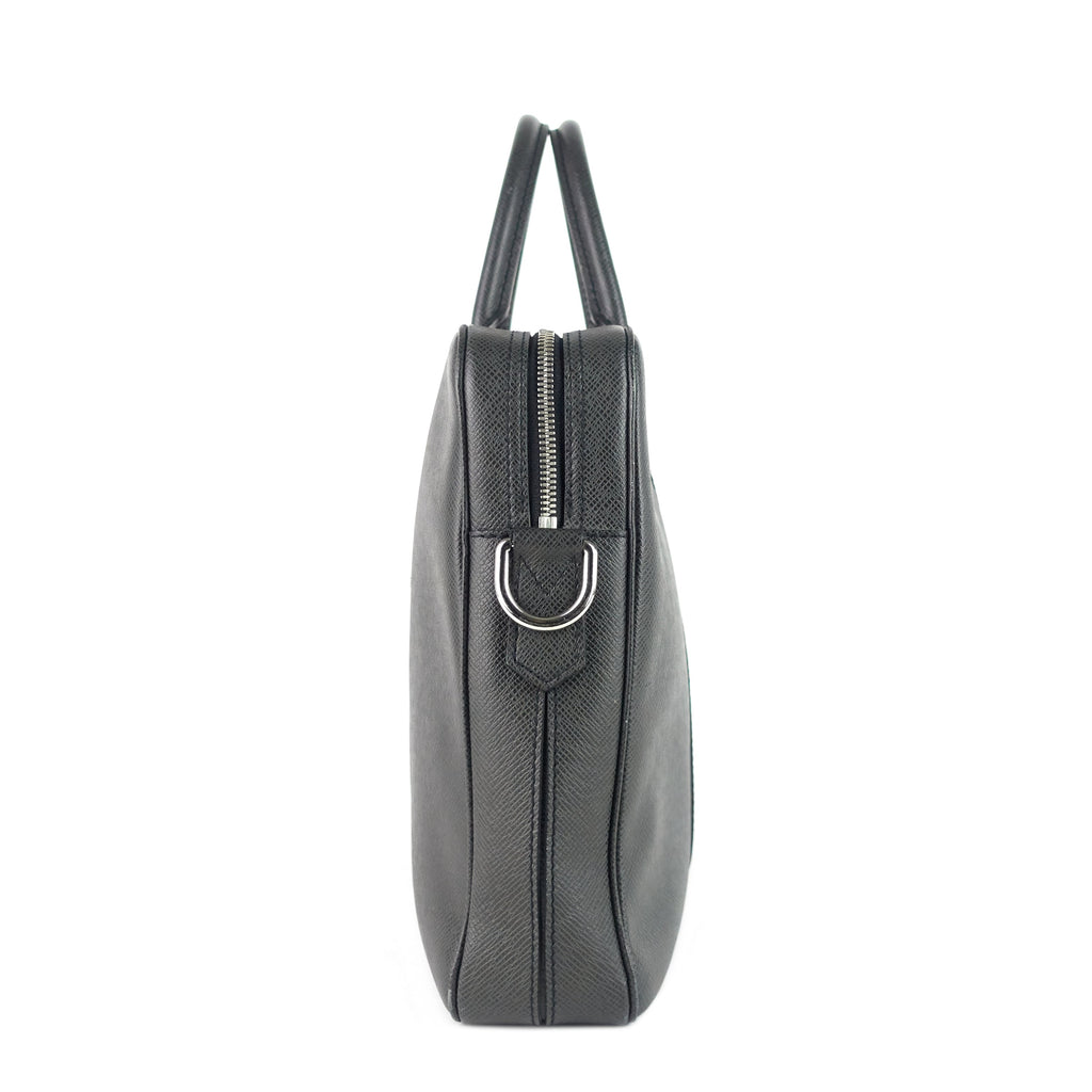 Louis Vuitto Porte-Document Voyage Ardoise Leather Briefcase Bag