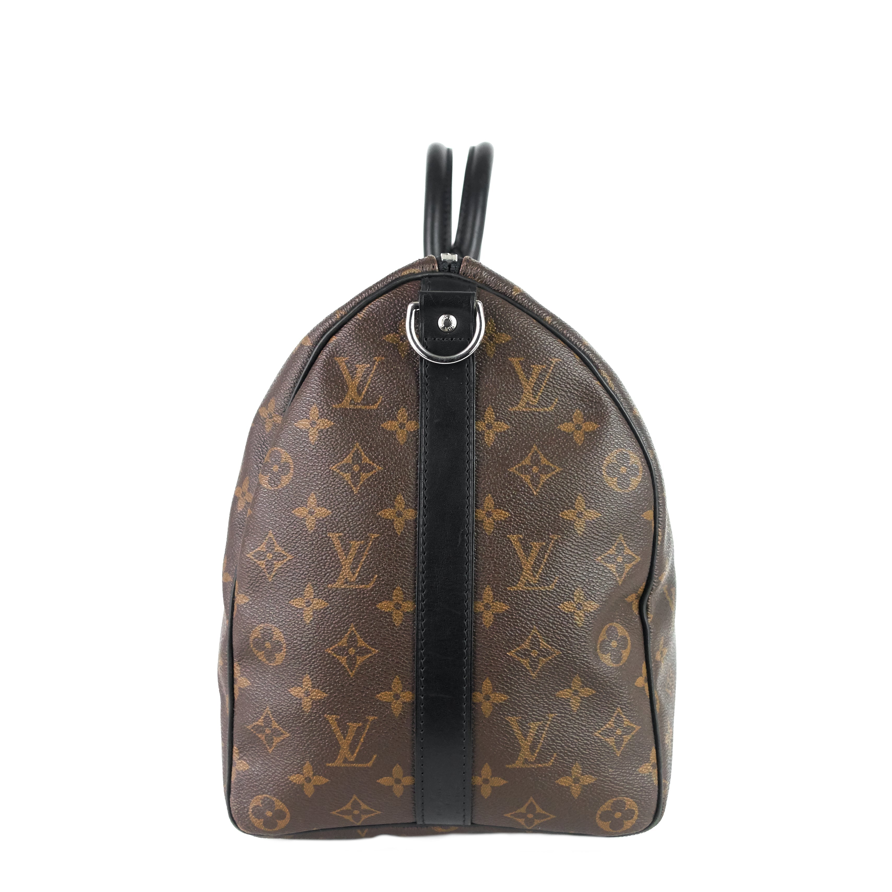 Louis Vuitto Keepall 45 BandouliÃ¨re Macassar Monogram Canvas Bag