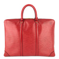 Louis Vuitto Porte-Documents Voyage Red Epi Leather Briefcase Bag