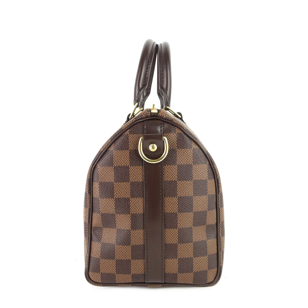 Louis Vuitto Speedy BandouliÃ¨re 25 Damier Ebene Canvas Bag
