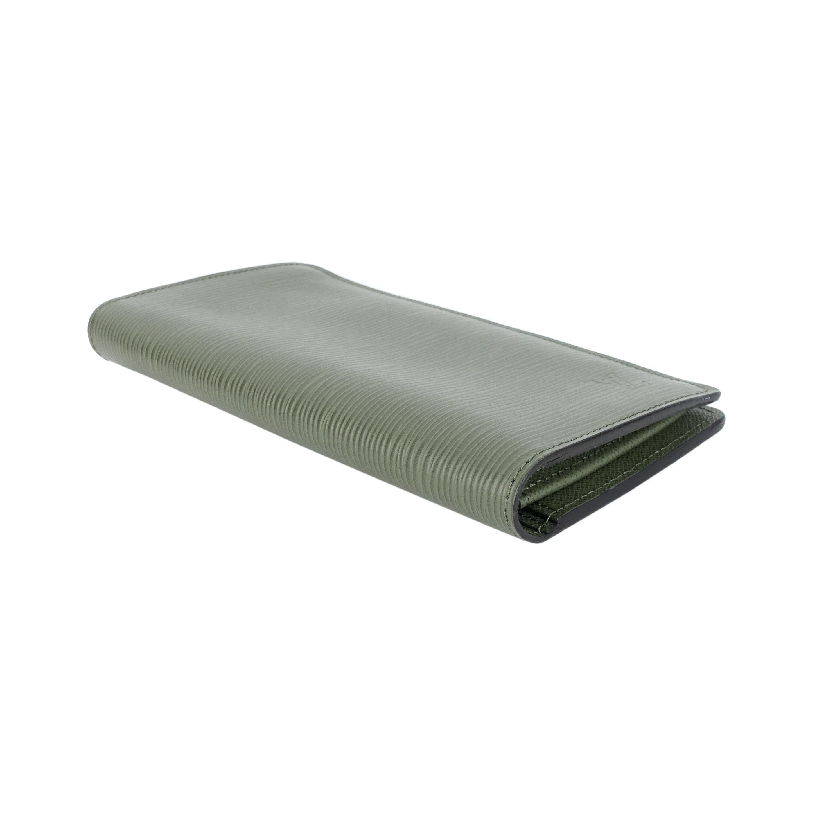 Louis Vuitto Brazza Green Epi Leather Wallet