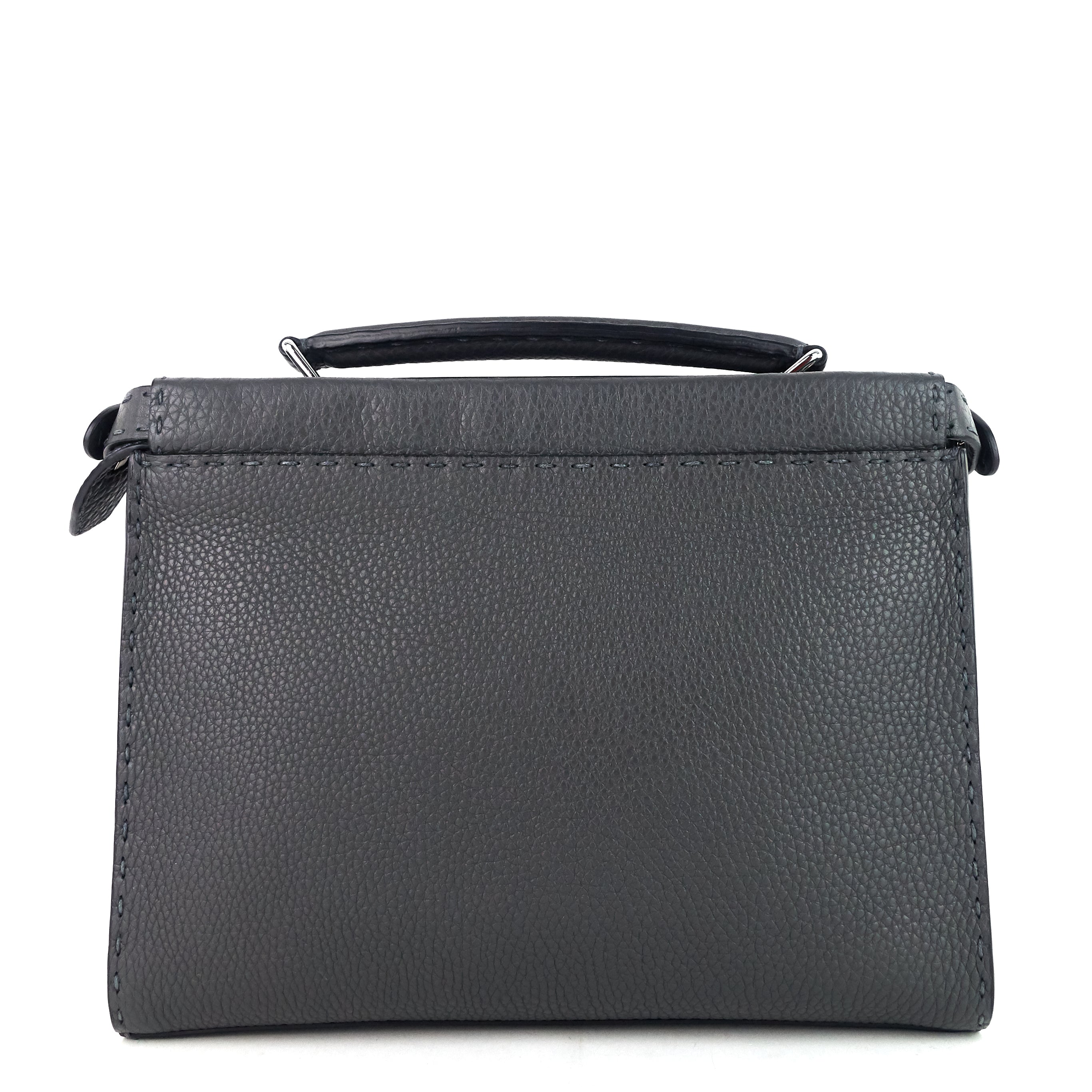 FENDI Peekaboo Fit Mini Selleria Leather Patch Bag