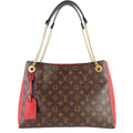 Louis Vuitto SurÃ¨ne MM Monogram Canvas and Calfskin Leather Tote Bag