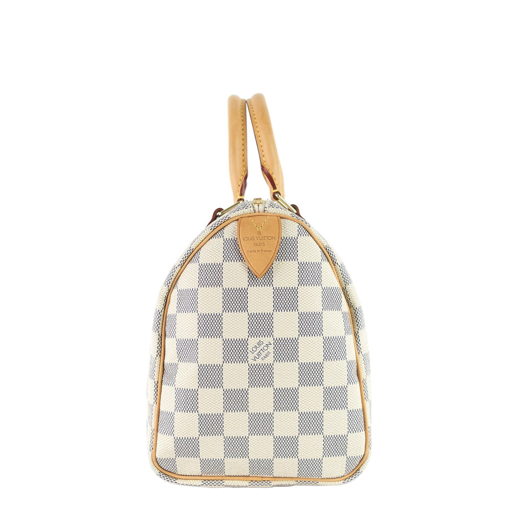 Louis Vuitto Speedy 25 Damier Azur Canvas Bag