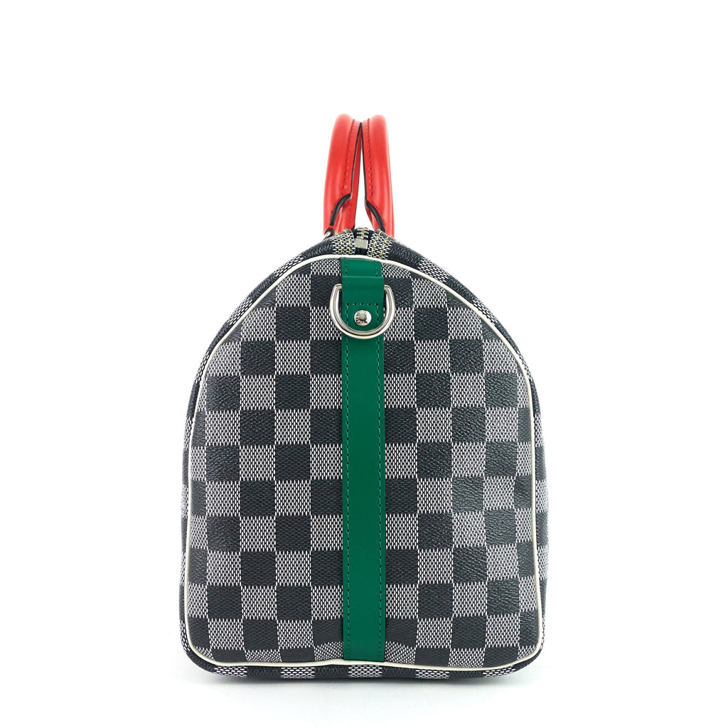 Louis Vuitto Speedy 30 BandouliÃ¨re Black White Damier Canvas Bag