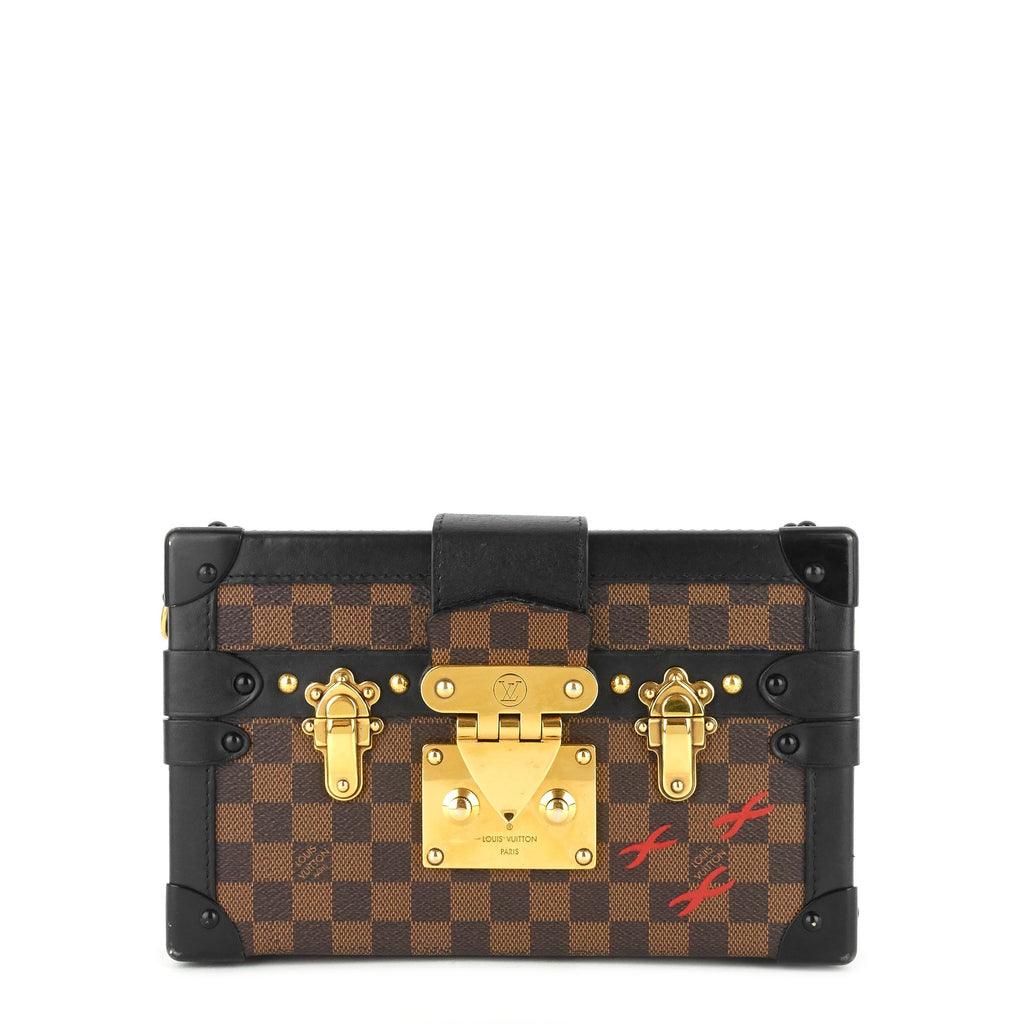 Louis Vuitto Petite Malle Damier Ebene Cavas Bag