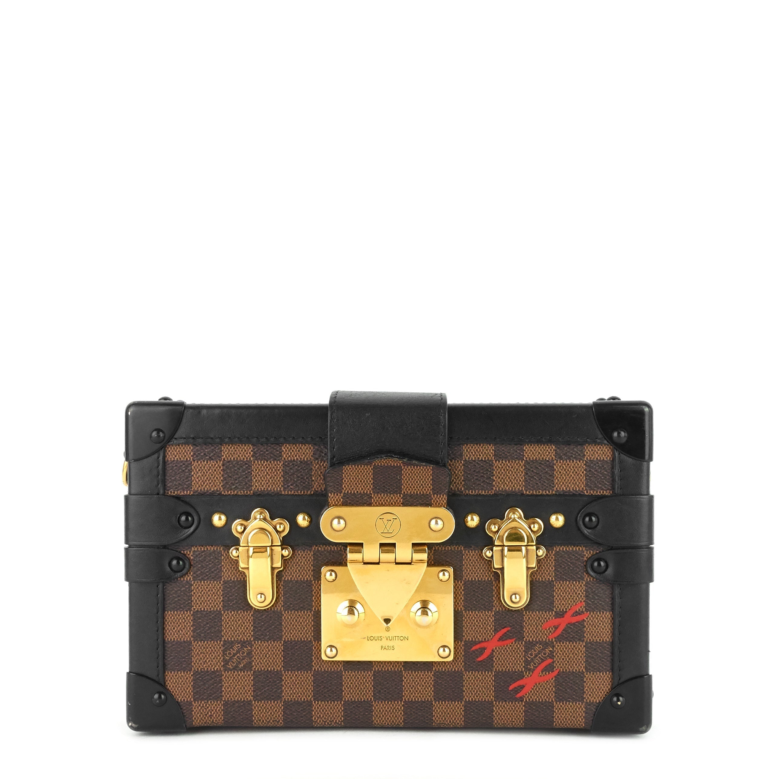 Louis Vuitto Petite Malle Damier Ebene Cavas Bag