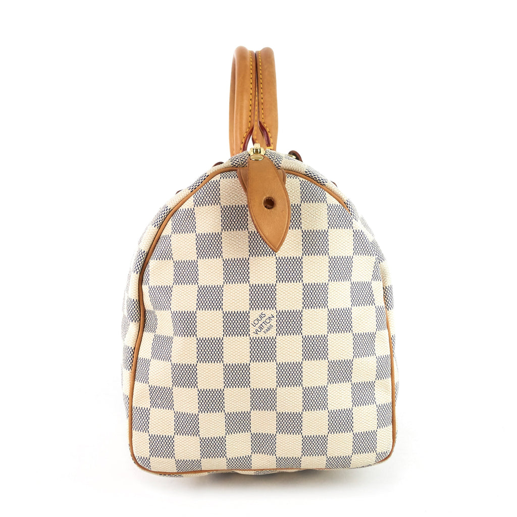 Louis Vuitto Speedy 30 Damier Azur Canvas Handbag