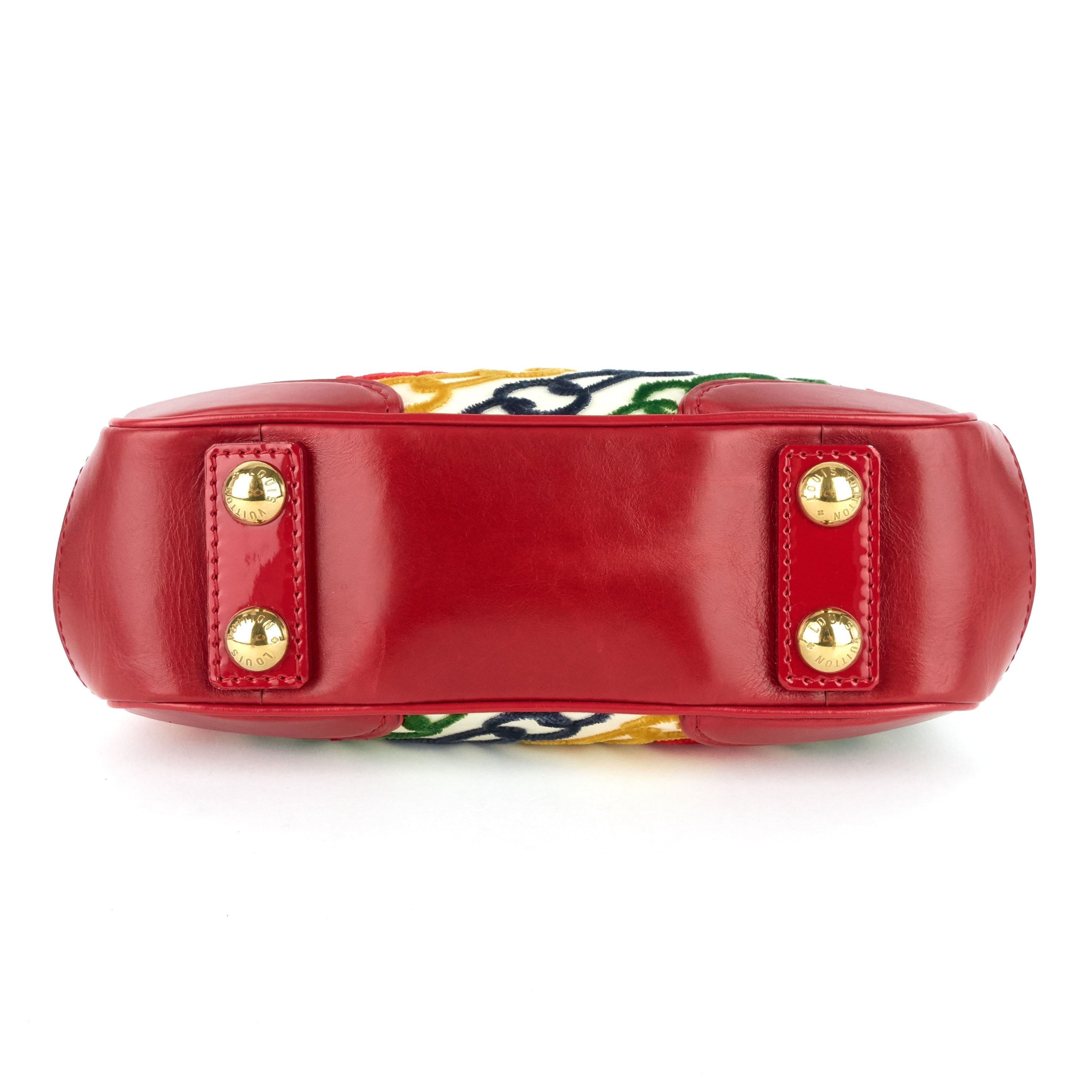 Louis Vuitto Linda Mini Monogram Charms Velvet Chains Bag