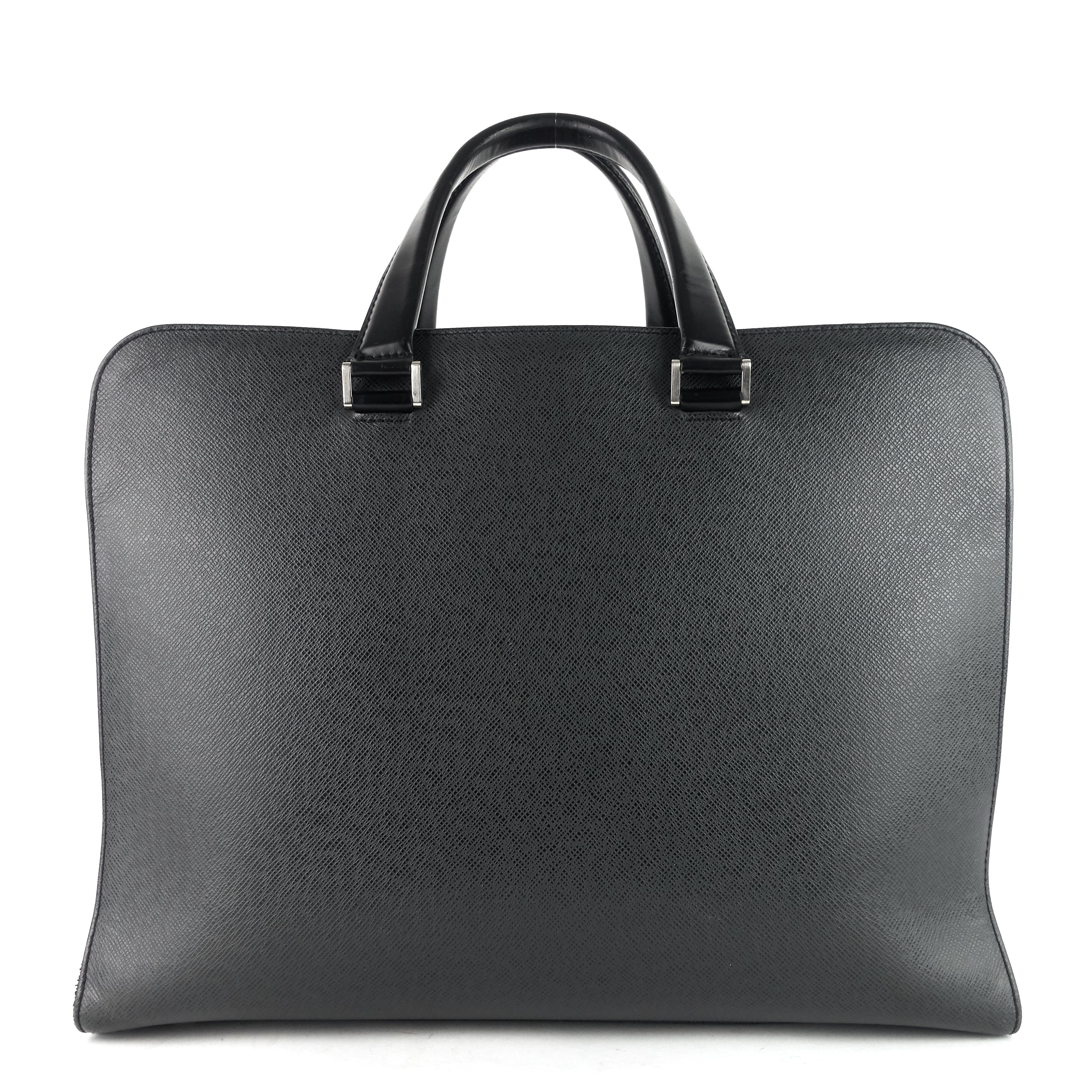 Louis Vuitto Nevski Taiga Leather Briefcase Bag