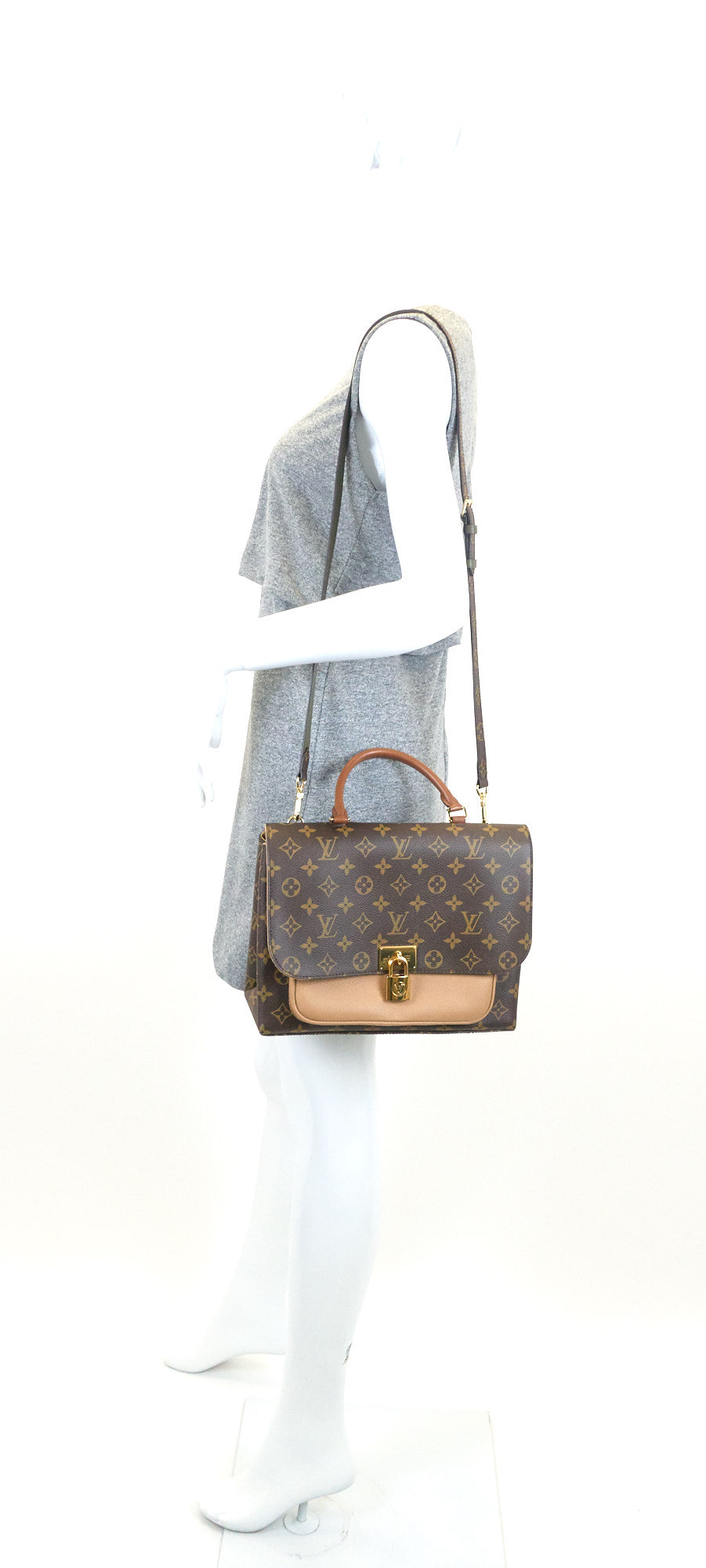 Louis Vuitto Marignan Monogram Canvas Handbag with Strap