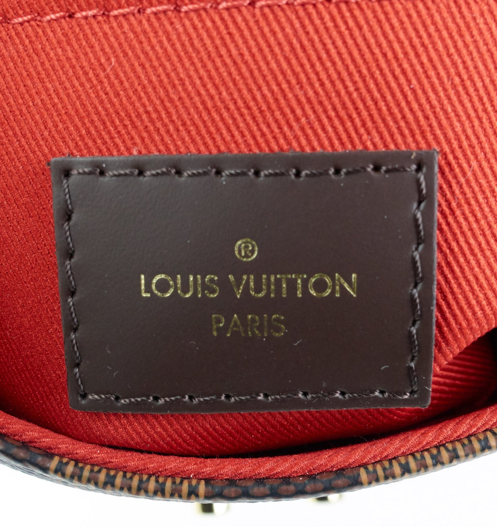 Louis Vuitto Croisette Damier Ebene Canvas Handbag with Strap