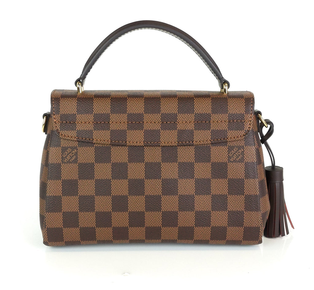 Louis Vuitto Croisette Damier Ebene Canvas Handbag with Strap
