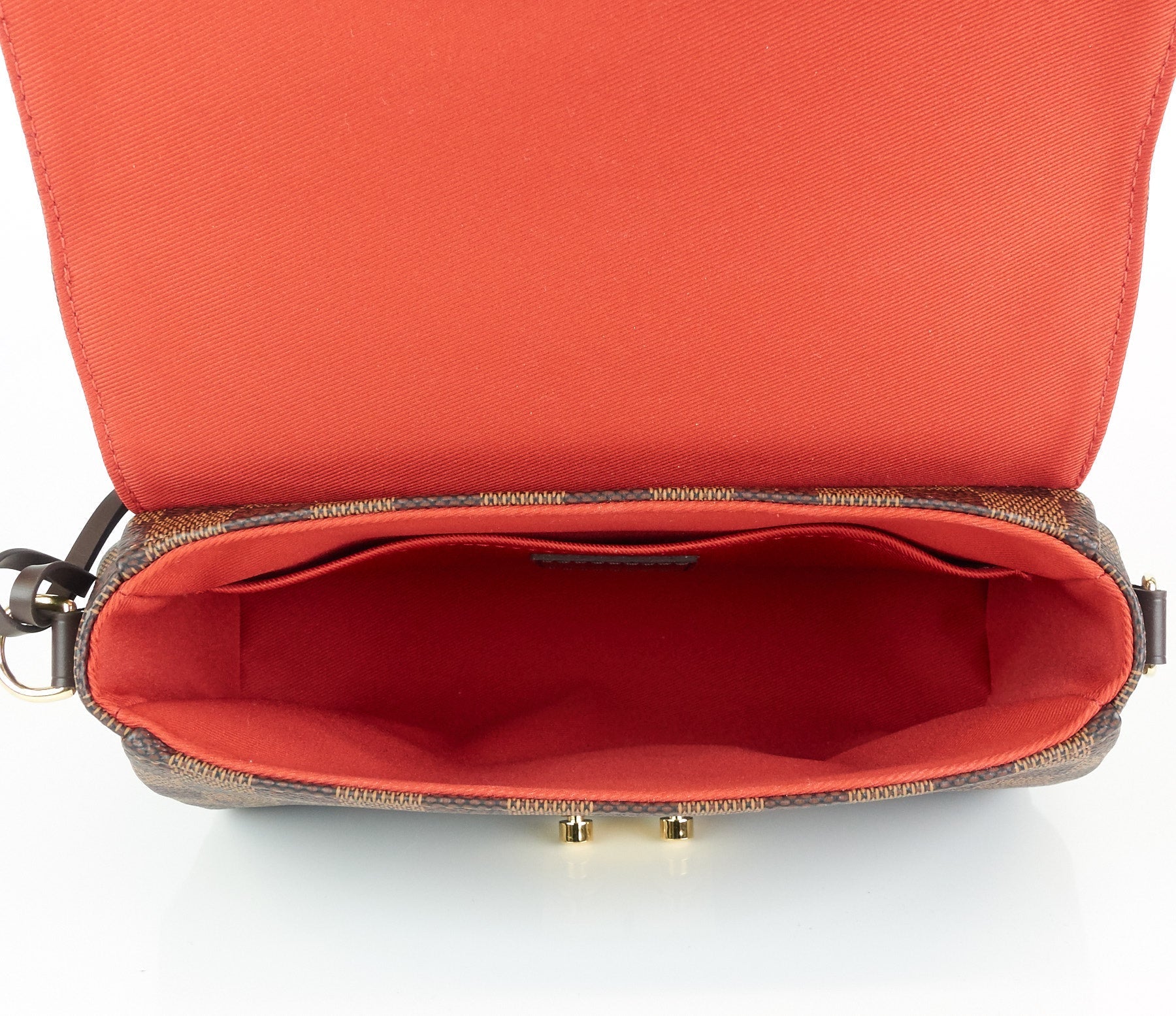 Louis Vuitto Croisette Damier Ebene Canvas Handbag with Strap