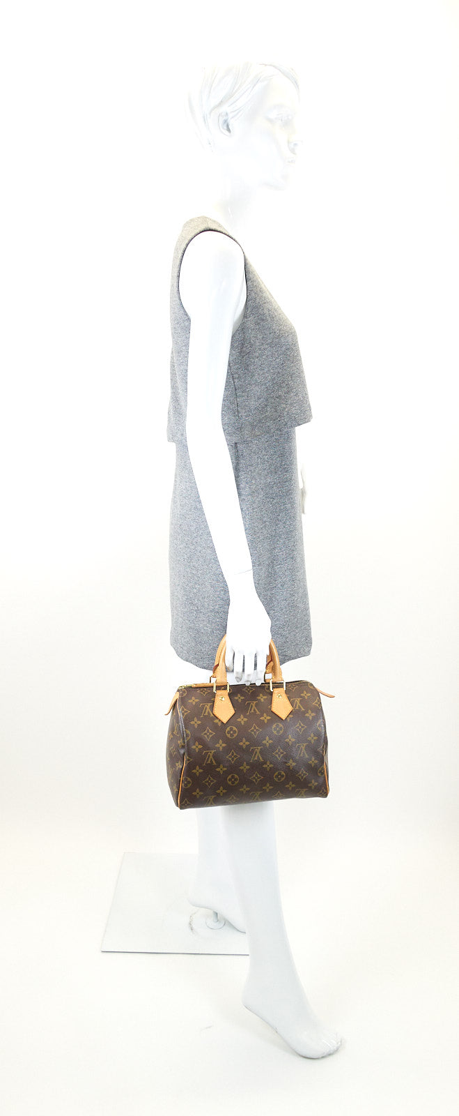Louis Vuitto Speedy 25 Monogram Canvas City Handbag