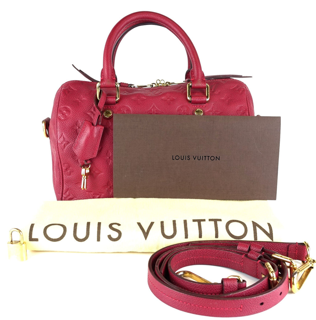Louis Vuitto Speedy 25 Bandouliere Empreinte Leather Handbag