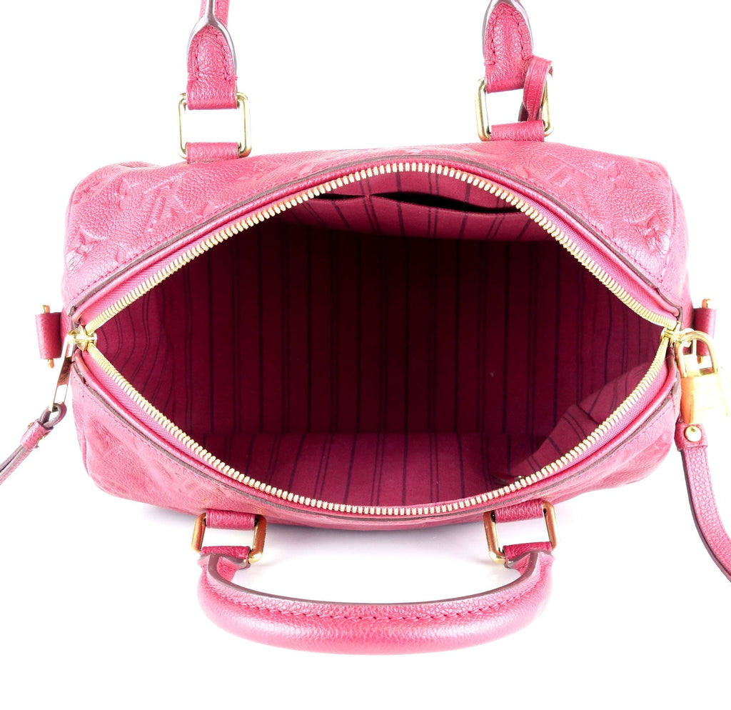 Louis Vuitto Speedy 25 Bandouliere Empreinte Leather Handbag