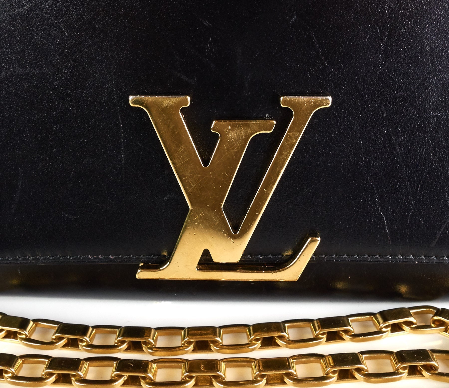Louis Vuitto Louise GM Calf Leather Chain Bag