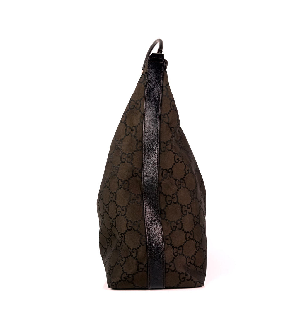 Gucci Monogram Nylon Hobo Bag