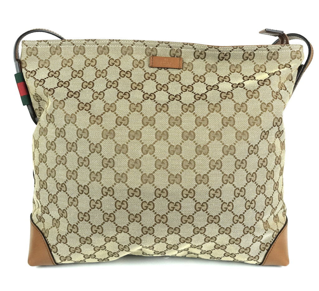 Gucci Monogram Canvas Large Messenger Bag