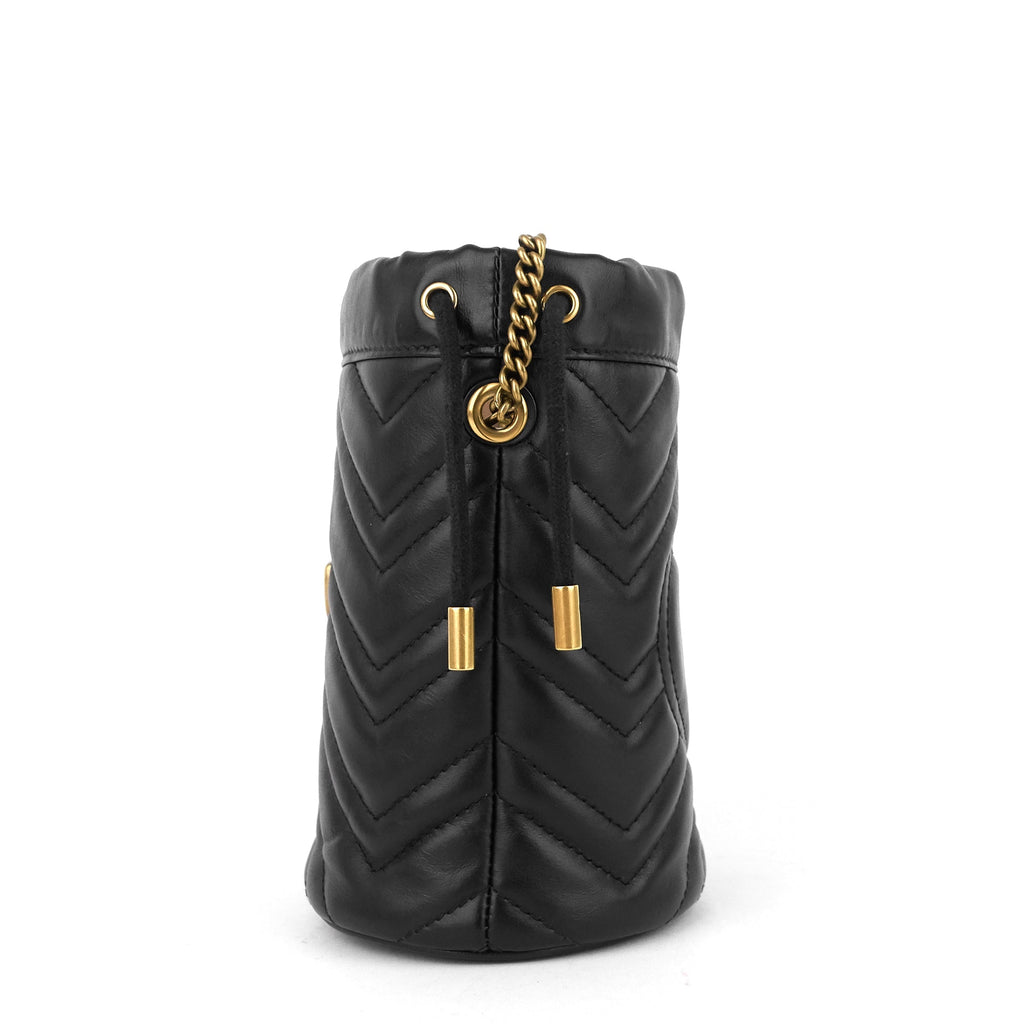 Gucci GG Marmont Leather Mini Bucket Bag