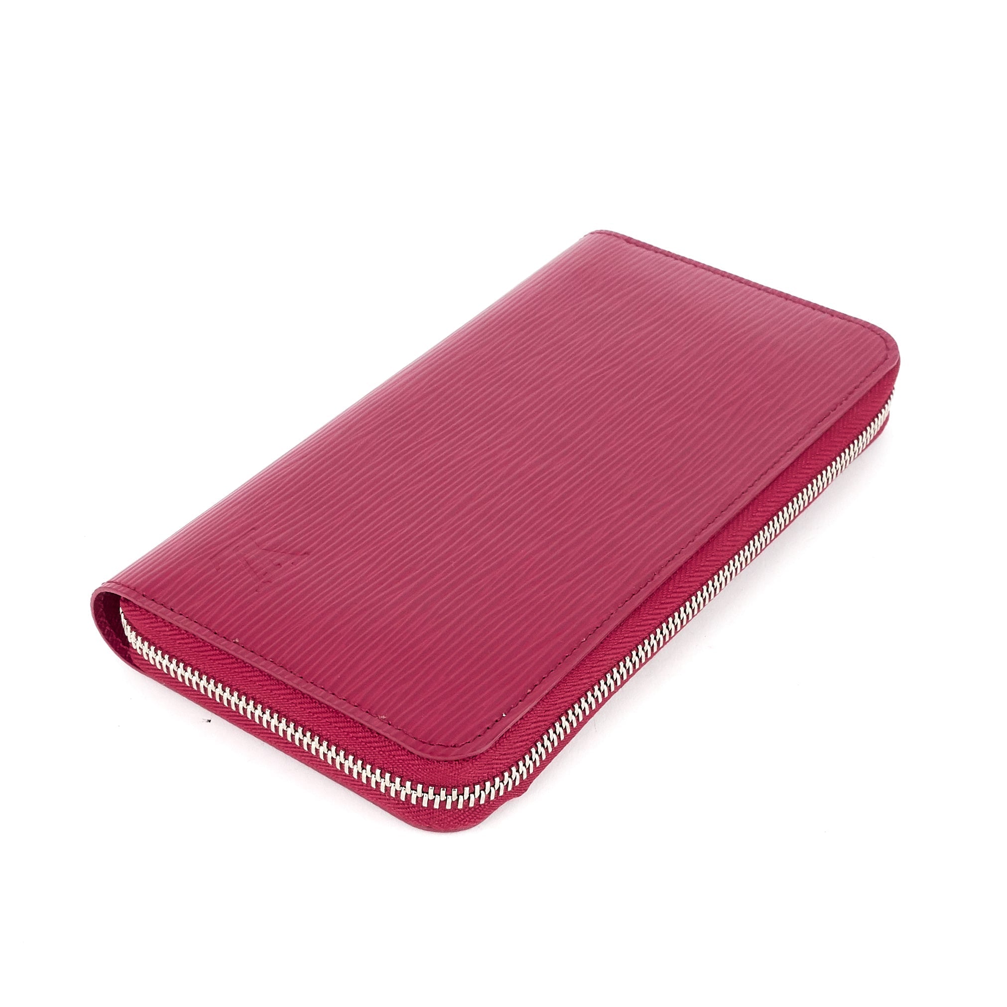 Louis Vuitto Zippy Wallet Fuchsia Epi Leather Wallet
