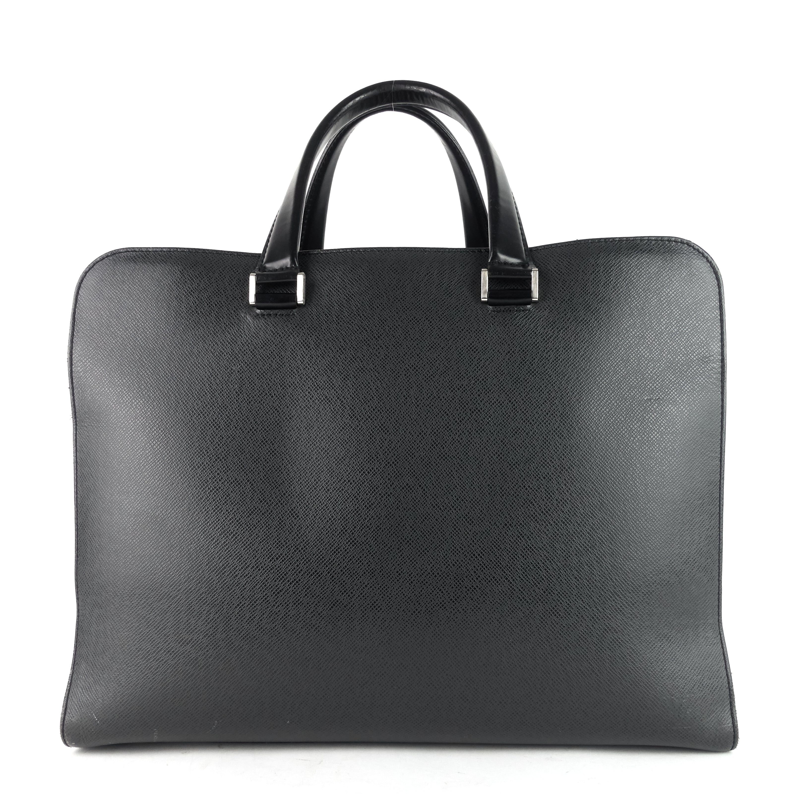 Louis Vuitto Nevski Taiga Leather Briefcase Bag