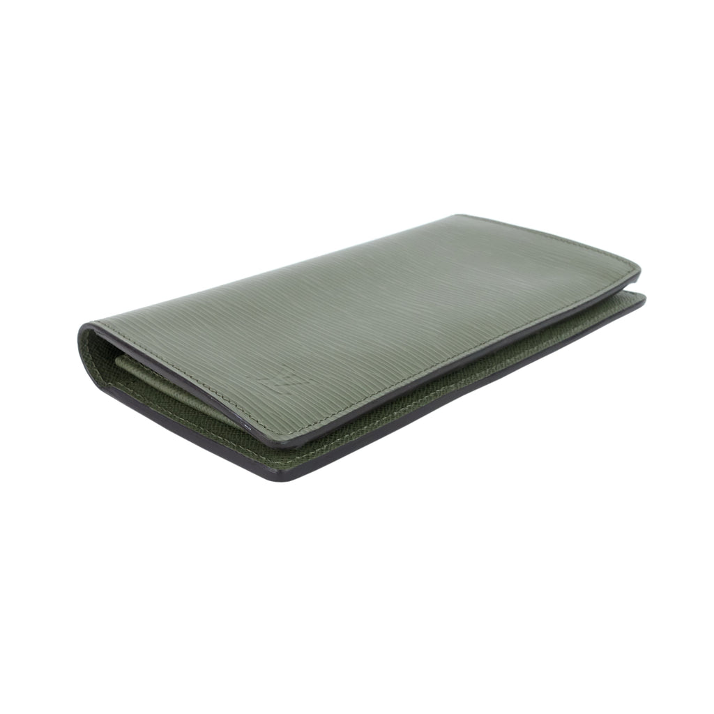 Louis Vuitto Brazza Green Epi Leather Wallet
